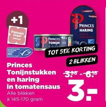 Tonijnstukken en haring in tomatensaus