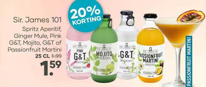 Pink - Spritz Aperitif, Ginger Mule, G&T, Mojito, G&T of Passionfruit Martini