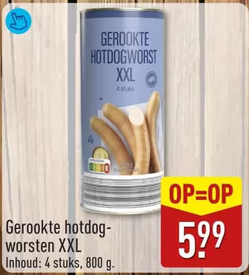 Gerookte hotdogworsten XXL