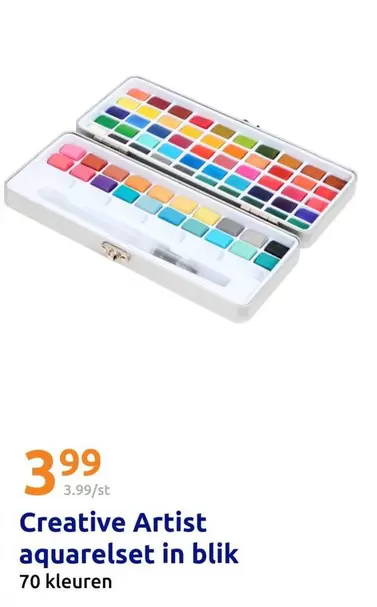 Creative - Artist aquarelset in blik