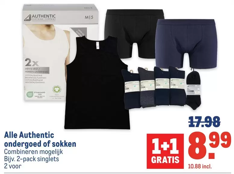 Authentic ondergoed of sokken