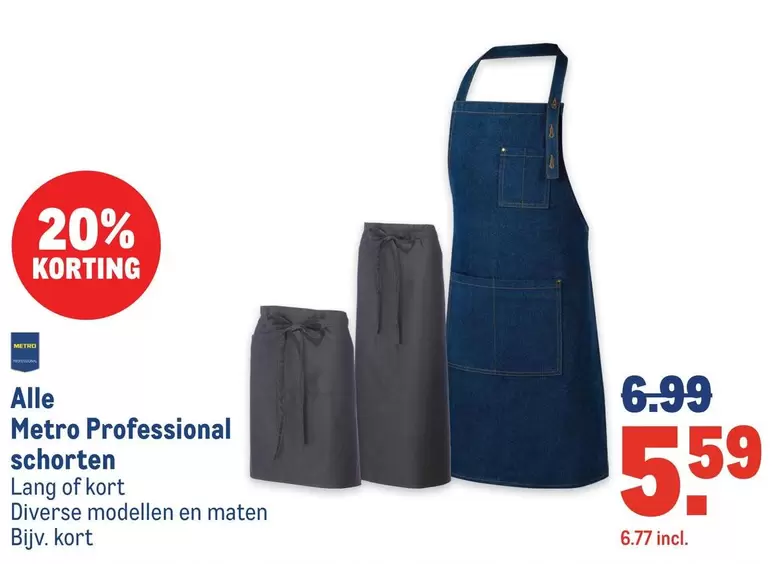 Metro Professional schorten