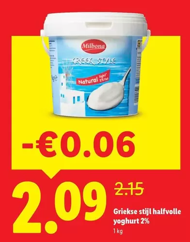 Natural - Griekse stijl halfvolle yoghurt 2%