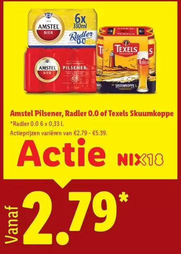 Texels - Pilsener, Radler 0.0 of  Skuumkoppe