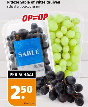 Pitloze Sable of witte druiven