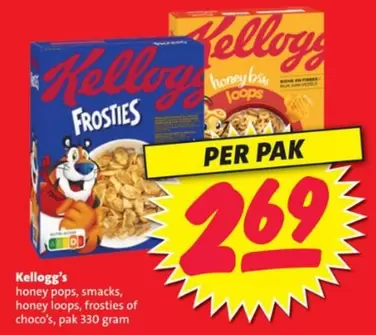 Kellogg's - honey pops, smacks, honey loops, frosties of choco's