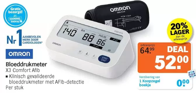 De - Bloeddrukmeter X3 Comfort Afib