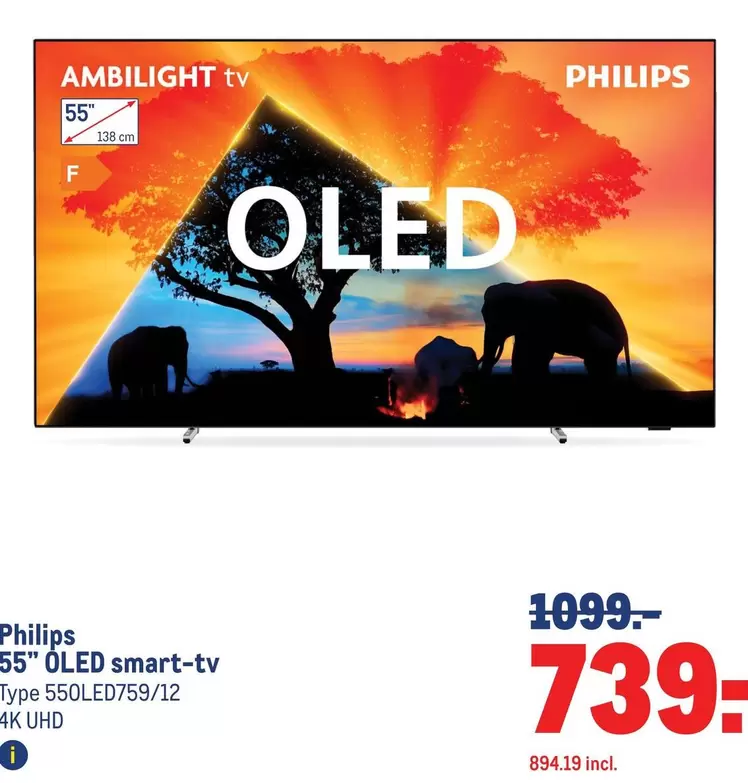 Philips - 55" OLED smart-tv