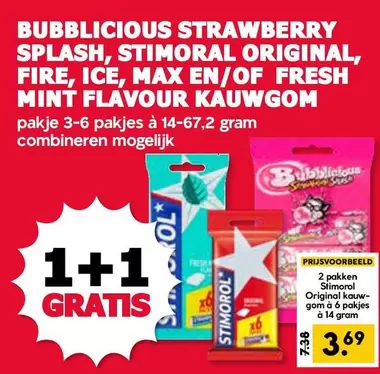 Ice - STRAWBERRY SPLASH, ORIGINAL, FIRE, ICE, MAX EN/OF FRESH MINT FLAVOUR KAUWGOM