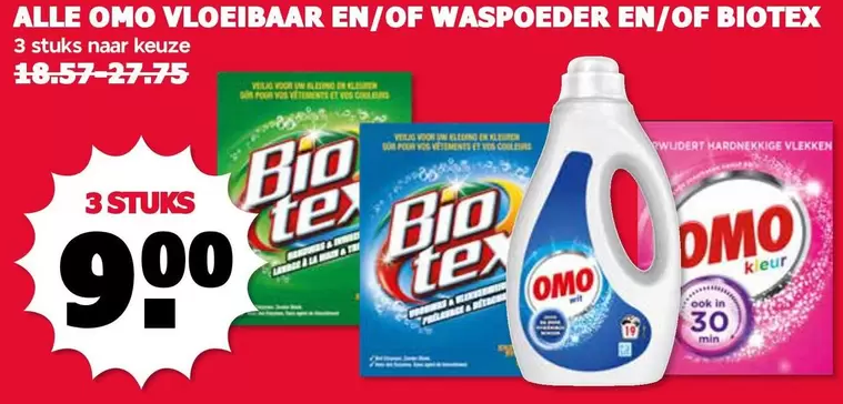 Bio - VLOEIBAAR EN/OF WASPOEDER EN/OF BIOTEX