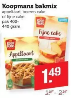 Koopmans - bakmix appeltaart, boeren cake of fijne cake