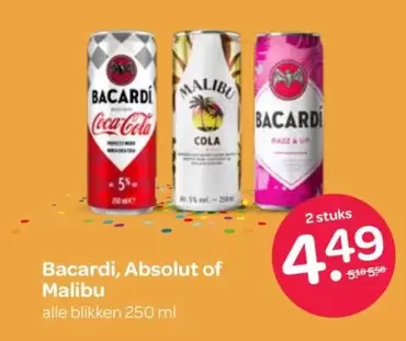 Bacardi - Absolut of Malibu