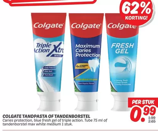 Colgate - TANDPASTA OF TANDENBORSTEL