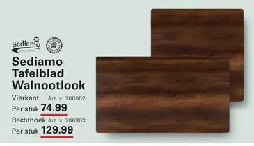 Tafelblad Walnootlook