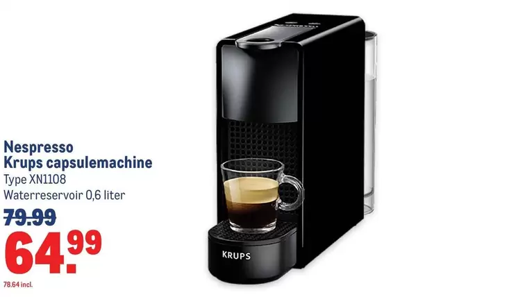 Nespresso - Krups capsulemachine