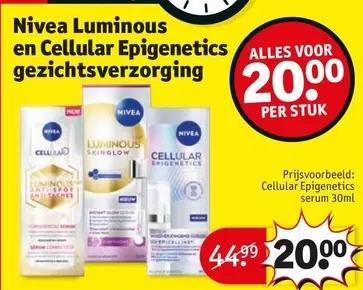 Nivea - Luminous en Cellular Epigenetics gezichtsverzorging
