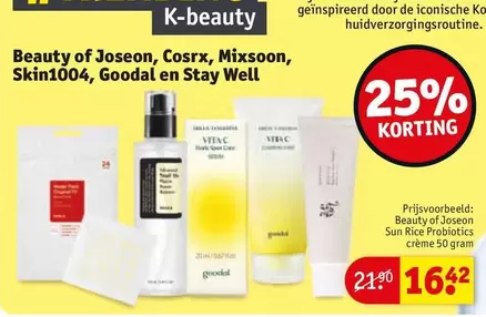 Beauty - of Joseon, Cosrx, Mixsoon, Skin1004, Goodal en Stay Well