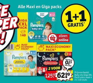 Pampers - Maxi en Giga packs
