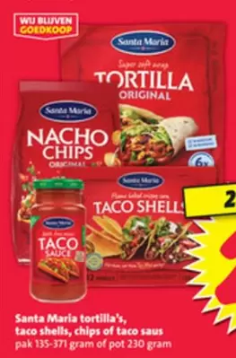Shell - tortilla's, taco shells, chips of taco saus