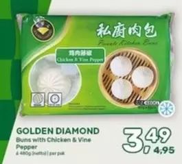 Pepper - GOLDEN DIAMOND Buns with Chicken & Vine