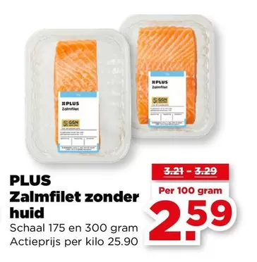 Zalmfilet zonder huid