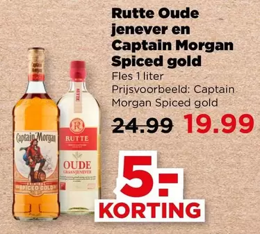 Oude jenever en Captain Morgan Spiced gold