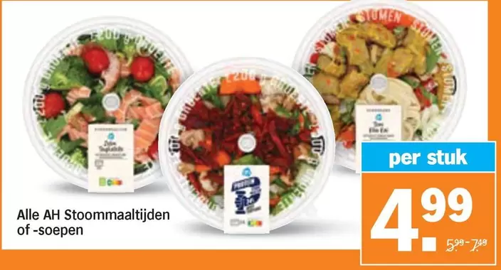Ah - Stoommaaltijden of -soepen
