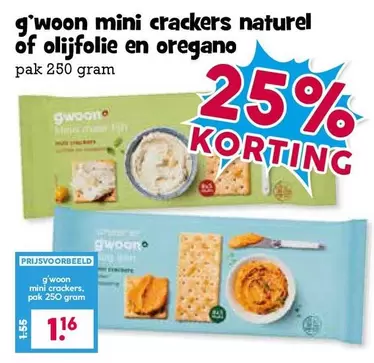 Mini Crackers Naturel Of Olijfolie En Oregano