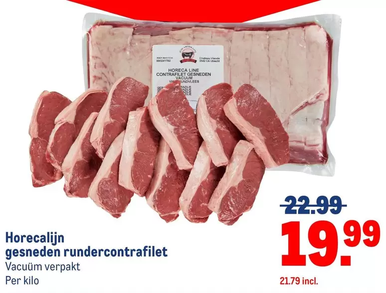 horeca - Gesneden Rundercontrafilet