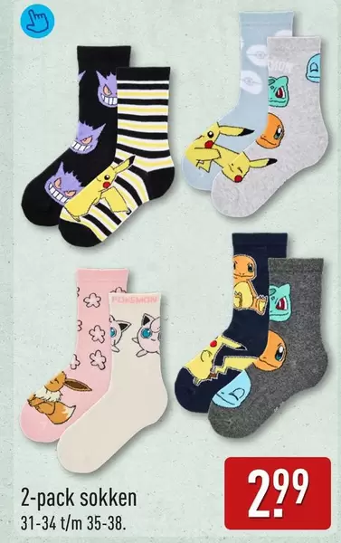 Pokemon - 2-pack sokken