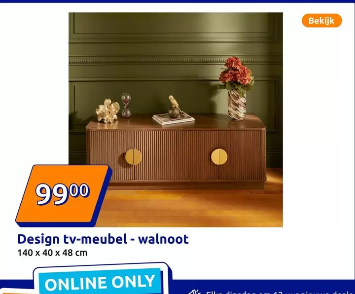 Design -  tv-meubel - walnoot