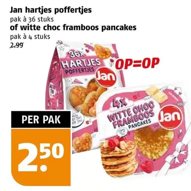 Hartjes Poffertjes Of Witte Choc Framboos Pancakes