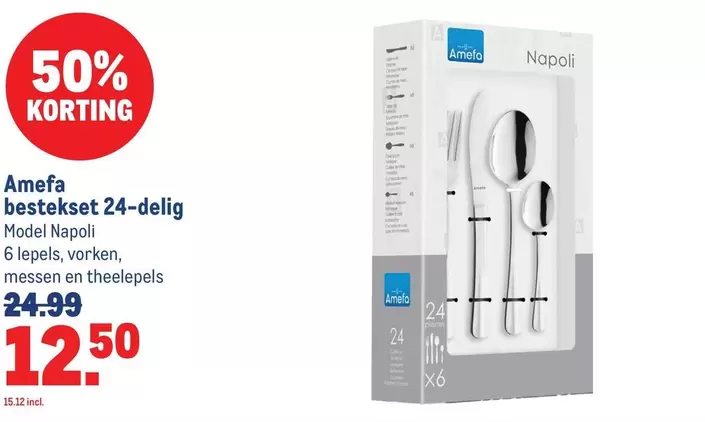 Napoli - bestekset 24-delig