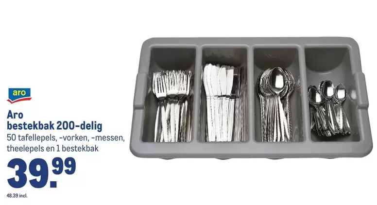 Aro - bestekbak 200-delig
