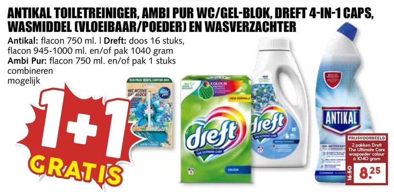 TOILETREINIGER, WC/GEL-BLOK, 4-IN-1 CAPS, WASMIDDEL EN WASVERZACHTER