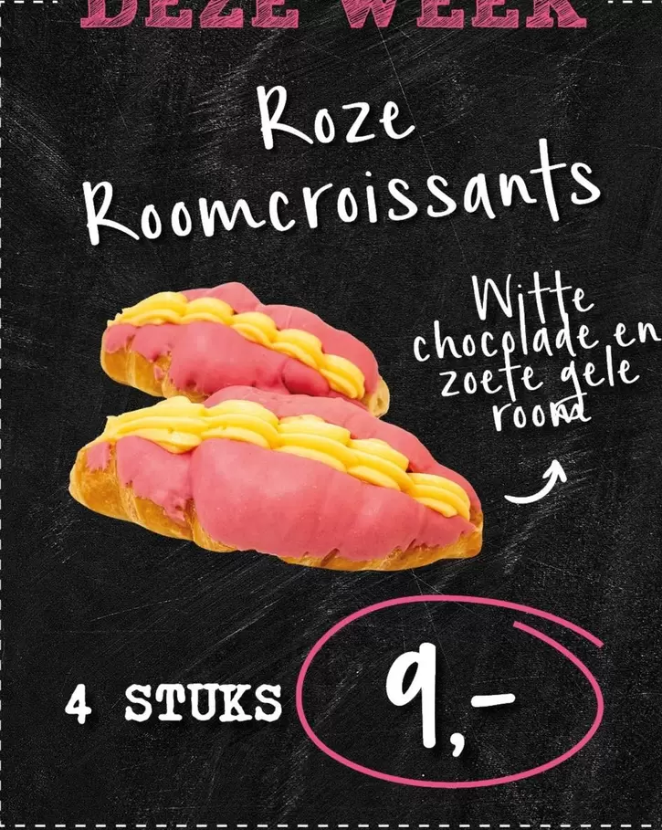 Roze Roomcroissants