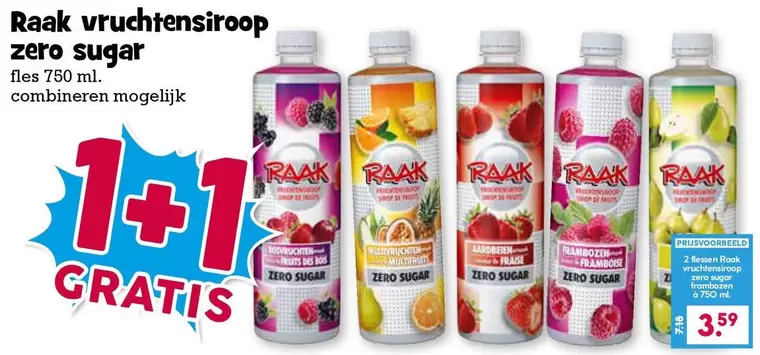 Vruchtensiroop Zero Sugar