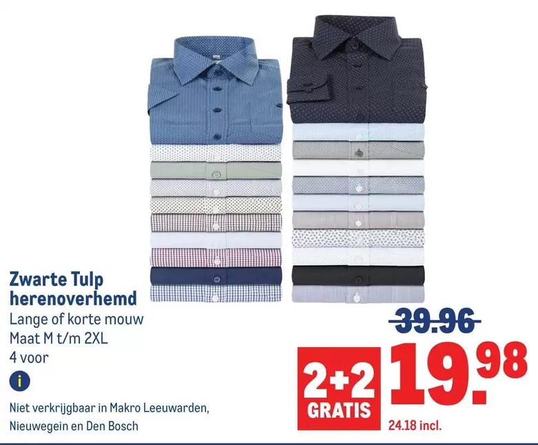 Bosch - Zwarte Tulp herenoverhemd