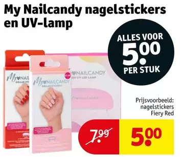 De - nagelstickers en UV-lamp