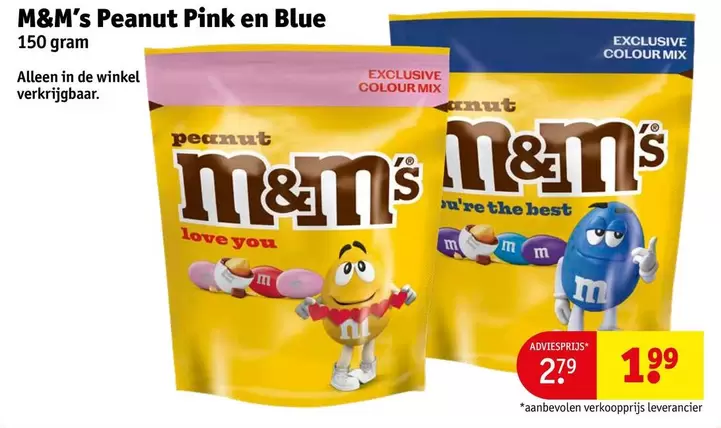 M&M's - Peanut Pink en Blue