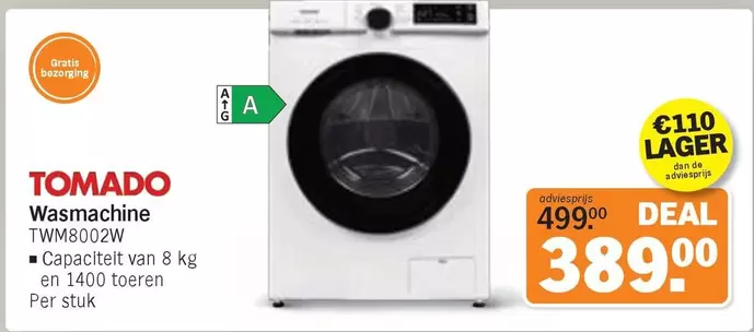 De - Wasmachine TWM8002W