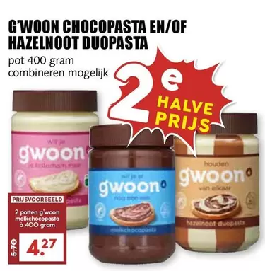 CHOCOPASTA EN/OF HAZELNOOT DUOPASTA