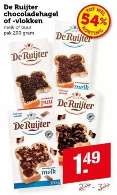 De - chocoladehagel of-vlokken