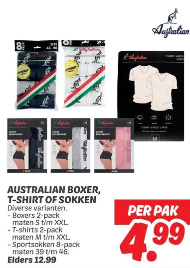 Australian - BOXER, T-SHIRT OF SOKKEN