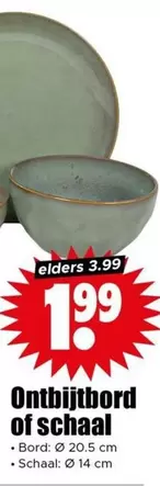 Ontbijtbord of schaal