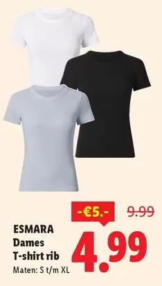 Dames T-shirt rib