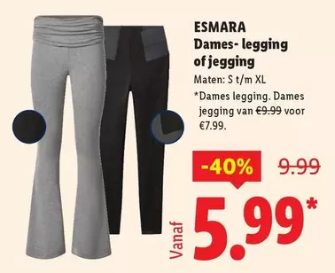 Dames-legging of jegging