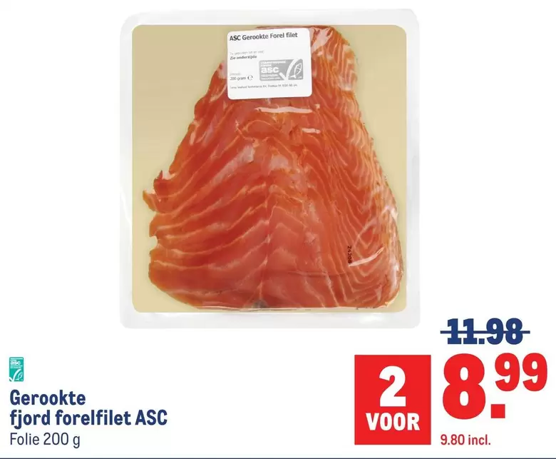 Gerookte fjord forelfilet ASC