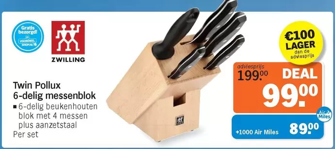 De - Pollux 6-delig messenblok