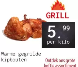 Warme gegrilde kipbouten